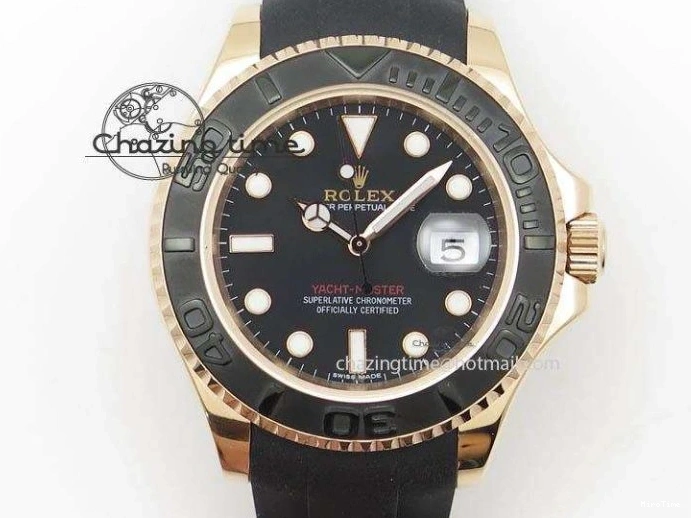 MiroTime 0124 Daytona 116589RBOW YG Rainbow Crystal BLF Best Edition Black Dial on Rubber Strap A EasyMatch 3238